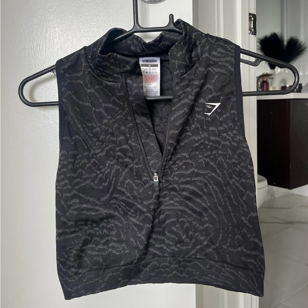 Gymshark Black Patterned Sleeveless Top